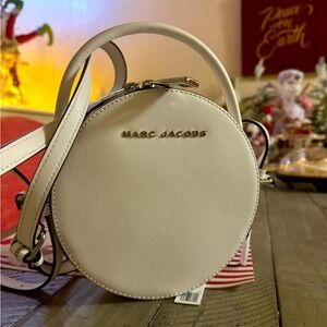Marc Jacobs Leather Circle Crossbody White NWT
